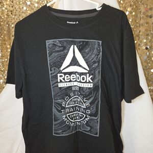 Reebok Black Graphic Short Sleeve Tee